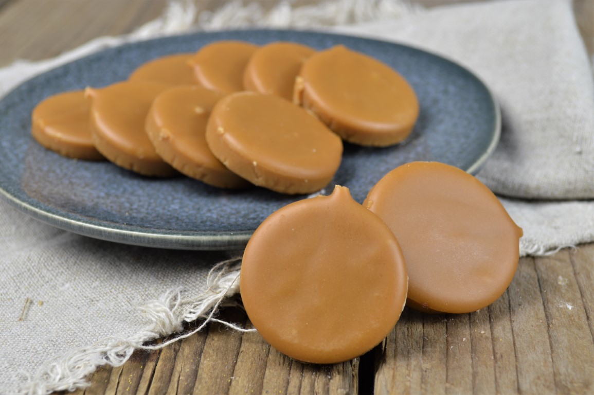 Borstplaat, mocca per stuk