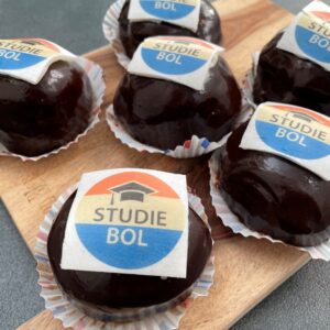 Studiebol Chocoladesoes middel, per stuk